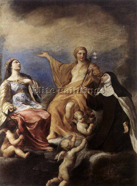 ANDREA SACCHI THE THREE MAGDALENES ARTIST PAINTING REPRODUCTION HANDMADE OIL ART