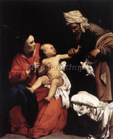 CARLO SARACENI MADONNA AND CHILD WITH ST ANNE ARTIST PAINTING REPRODUCTION OIL