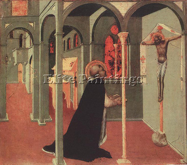SASSETTA  ST THOMAS BEFORE THE CROSS ARTIST PAINTING REPRODUCTION HANDMADE OIL