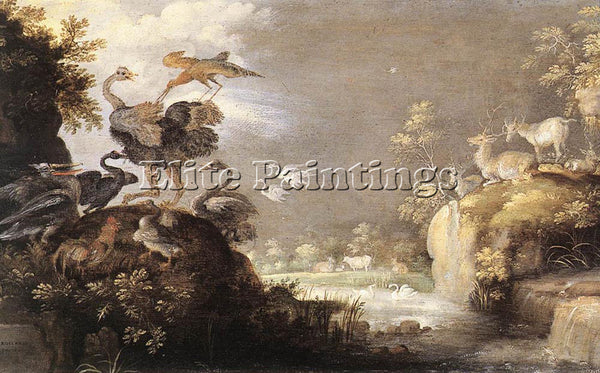 ROELANDT JACOBSZ SAVERY LANDSCAPE WITH ANIMALS ARTIST PAINTING REPRODUCTION OIL