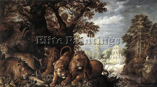 ROELANDT JACOBSZ SAVERY LANDSCAPE WITH WILD ANIMALS ARTIST PAINTING REPRODUCTION
