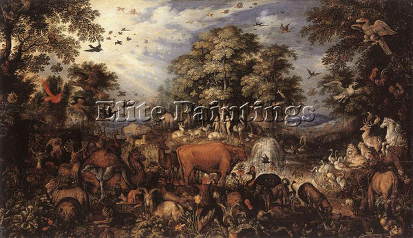 ROELANDT JACOBSZ SAVERY THE PARADISE 1626 ARTIST PAINTING REPRODUCTION HANDMADE