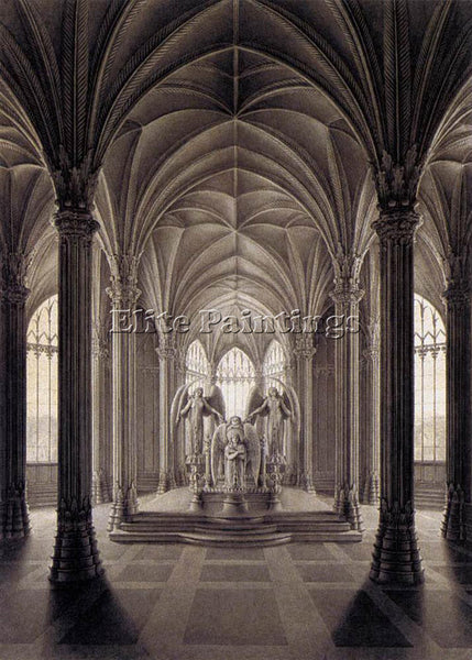 KARL FRIEDRICH SCHINKEL STUDY FOR A MONUMENT TO QUEEN LOUISE ARTIST PAINTING OIL