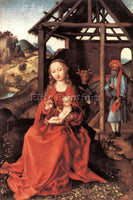 MARTIN SCHONGAUER THE HOLY FAMILY 1470 ARTIST PAINTING REPRODUCTION HANDMADE OIL