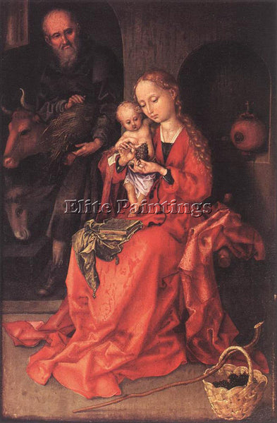 MARTIN SCHONGAUER THE HOLY FAMILY 1475 80 ARTIST PAINTING REPRODUCTION HANDMADE