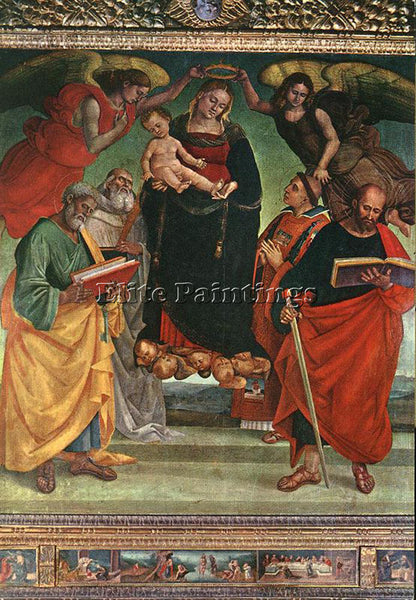 LUCA SIGNORELLI MADONNA AND CHILD WITH SAINTS ARTIST PAINTING REPRODUCTION OIL