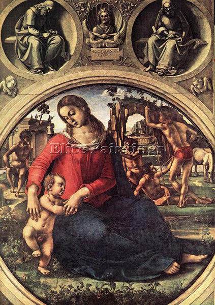 LUCA SIGNORELLI MADONNA AND CHILD ARTIST PAINTING REPRODUCTION HANDMADE OIL DECO