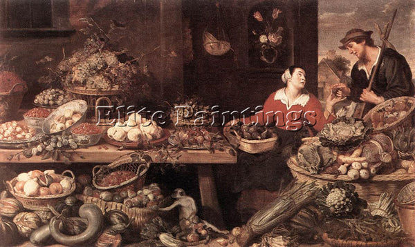 FRANS SNYDERS FRUIT AND VEGETABLE STALL ARTIST PAINTING REPRODUCTION HANDMADE