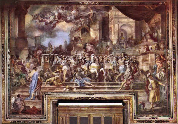 FRANCESCO SOLIMENA EXPULSION OF HELIODORUS FROM THE TEMPLE ARTIST PAINTING REPRO