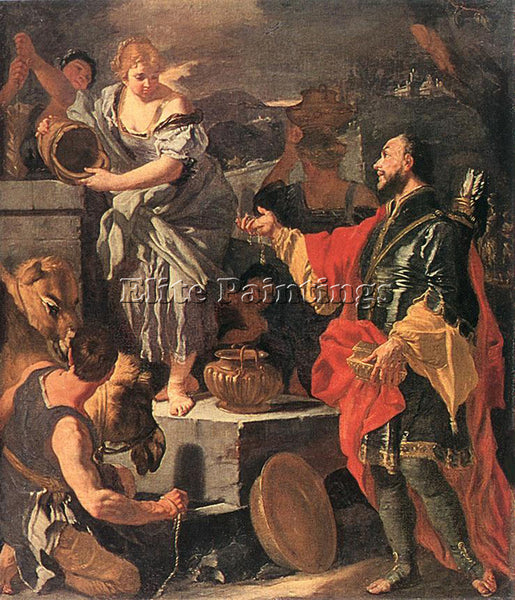FRANCESCO SOLIMENA REBECCA AT THE WELL ARTIST PAINTING REPRODUCTION HANDMADE OIL