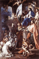 SOLIMENA ST BONAVENTURA RECEIVING BANNER ST SEPULCHRE FROM MADONNA REPRODUCTION