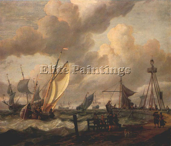 STORCK ABRAHAM JANSZ SHIPPING ARTIST PAINTING REPRODUCTION HANDMADE CANVAS REPRO