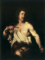 STROZZI BERNARDO DAVID WITH THE HEAD OF GOLIATH ARTIST PAINTING REPRODUCTION OIL