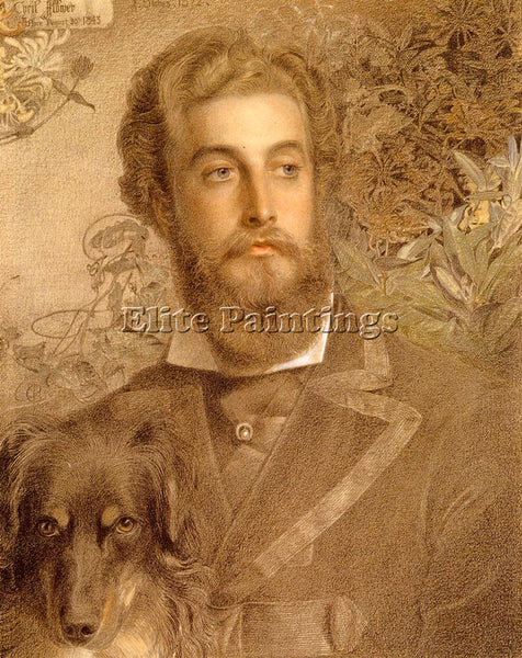 ANTHONY FREDERICK SANDYS PORTRAIT OF CYRIL FLOWER LORD BATTERSEA ARTIST PAINTING