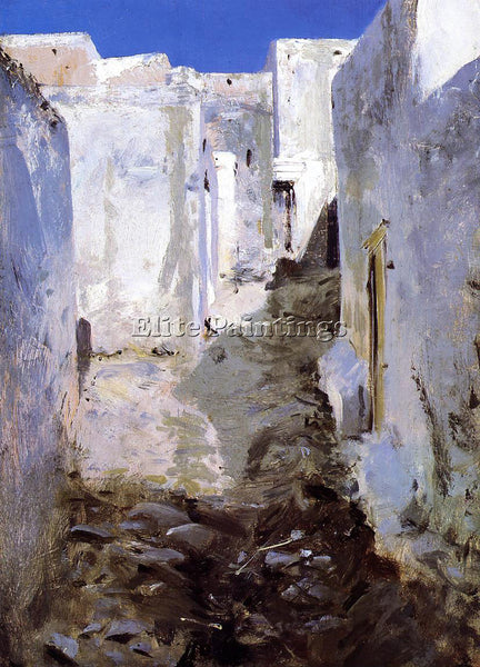 JOHN SINGER SARGENT A STREET IN ALGIERS ARTIST PAINTING REPRODUCTION HANDMADE