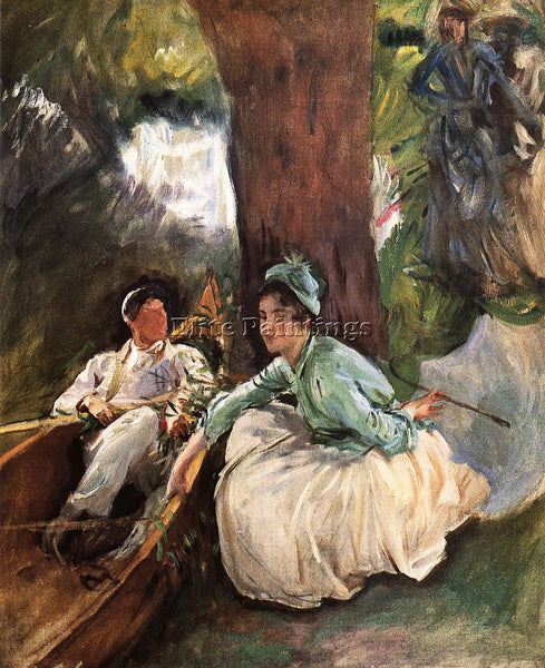 JOHN SINGER SARGENT BY THE RIVER ARTIST PAINTING REPRODUCTION HANDMADE OIL REPRO