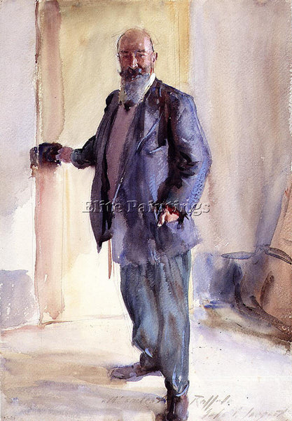 JOHN SINGER SARGENT PORTRAIT OF AMBROGIO RAFFELE ARTIST PAINTING HANDMADE CANVAS