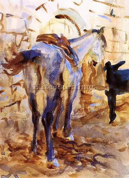 JOHN SINGER SARGENT SADDLE HORSE PALESTINE ARTIST PAINTING REPRODUCTION HANDMADE