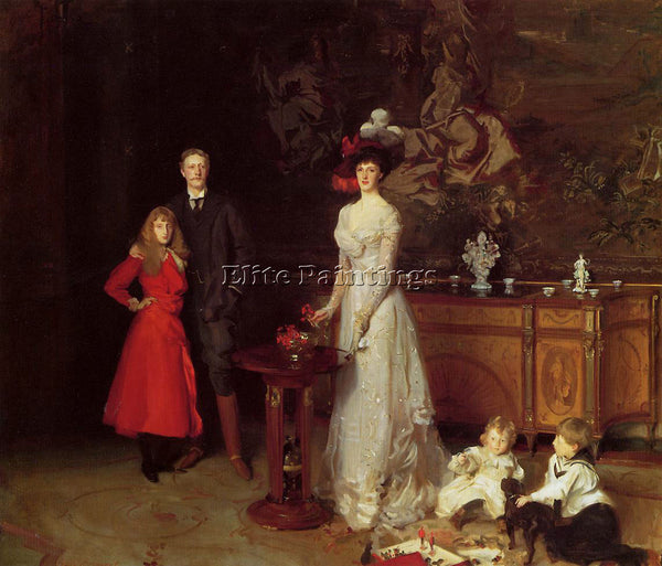 JOHN SINGER SARGENT SIR GEORGE SITWELL LADY IDA SITWELL AND FAMILY REPRODUCTION