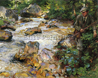JOHN SINGER SARGENT TROUT STREAM IN THE TYROL ARTIST PAINTING REPRODUCTION OIL