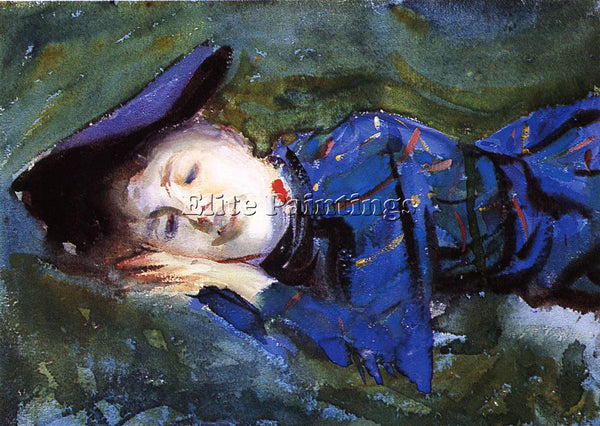 JOHN SINGER SARGENT VIOLET RESTING ON THE GRASS ARTIST PAINTING REPRODUCTION OIL