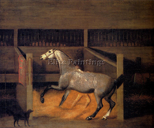 FRANCIS SARTORIUS A DAPPLED GREY IN A STALL ARTIST PAINTING HANDMADE OIL CANVAS