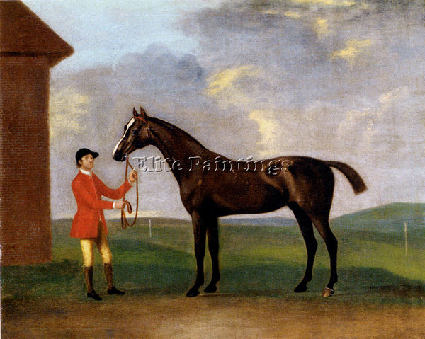 FRANCIS SARTORIUS CAPTAIN DENNIS O KELLYS BASILIMO HELD BY A GROOM PIC2 PAINTING