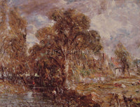 JOHN CONSTABLE SCENE ON A RIVER2 ARTIST PAINTING REPRODUCTION HANDMADE OIL REPRO