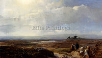 AUSTRIAN SCHELFHOUT ANDREAS TRAVELLERS IN AN EXTENSIVE LANDSCAPE ARTIST PAINTING