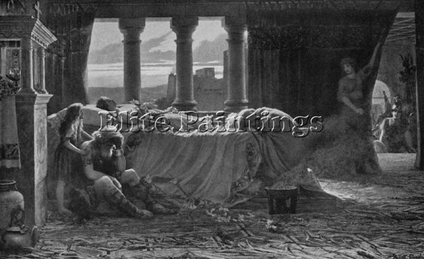 HERBERT GUSTAVE SCHMALZ TOOLATE 1885 ARTIST PAINTING REPRODUCTION HANDMADE OIL