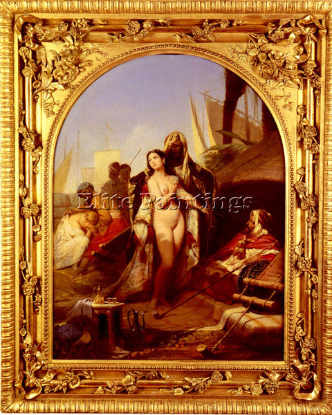 FREDERIC HENRI SCHOPIN THE SLAVE MARKET ARTIST PAINTING REPRODUCTION HANDMADE