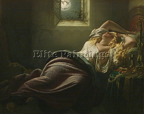 SCHWEMMINGER HEINRICH 1803 1884 KRIEMHILD S DREAM OF THE FALCON ARTIST PAINTING