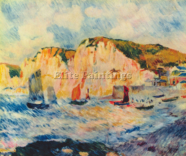 RENOIR SEA AND CLIFFS 1 ARTIST PAINTING REPRODUCTION HANDMADE CANVAS REPRO WALL