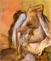 DEGAS SEATED FEMALE NUDE DRYING NECK AND BACK ARTIST PAINTING REPRODUCTION OIL