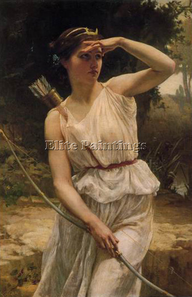 GUILLAUME SEIGNAC DIANA HUNTING 1 ARTIST PAINTING REPRODUCTION HANDMADE OIL DECO