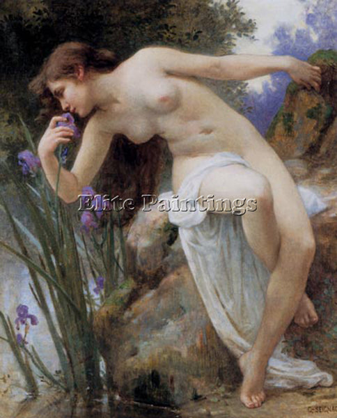GUILLAUME SEIGNAC THE FRAGRANT IRIS ARTIST PAINTING REPRODUCTION HANDMADE OIL