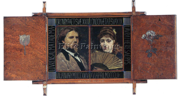 SELF PORTRAIT BY LAWRENCE ALMA TADEMA AND LAURA THERESA EPPS ARTIST PAINTING OIL