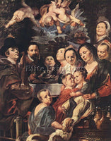 JACOB JORDAENS SELF PORTRAIT AMONG PARENTS BROTHERS AND SISTERS ARTIST PAINTING