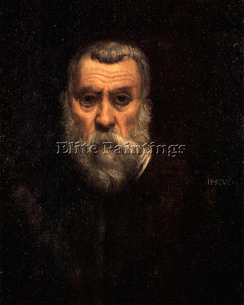 TINTORETTO SELF PORTRAIT ARTIST PAINTING REPRODUCTION HANDMADE CANVAS REPRO WALL