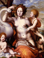 SELLAER VINCENT LEDA WITH THE SWAN AND HER CHILDREN ARTIST PAINTING REPRODUCTION