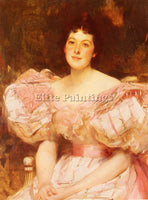 JAMES JEBUSA SHANNON PORTRAIT OF A LADY ARTIST PAINTING REPRODUCTION HANDMADE