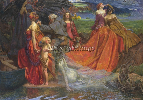 JOHN BYAM LISTON SHAW NOW IS PILGRIM FAIR AUTUMN S CHARGE ARTIST PAINTING CANVAS