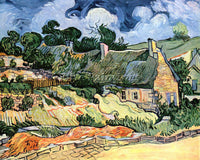 VAN GOGH SHELTERS IN CORDEVILLE 2 ARTIST PAINTING REPRODUCTION HANDMADE OIL DECO
