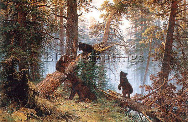 IVAN SHISHKIN MORNING IN THE PINE TREE FOREST 1889 ARTIST PAINTING REPRODUCTION