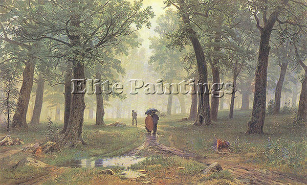 IVAN SHISHKIN RAIN IN THE OAK GROVE 1891 ARTIST PAINTING REPRODUCTION HANDMADE