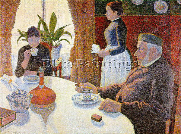 FRENCH SIGNAC PAUL FRENCH 1863 1935 ARTIST PAINTING REPRODUCTION HANDMADE OIL