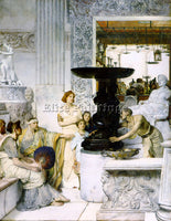 SIR LAWRENCE ALMA TADEMA THE SCULPTURE GALLERY ARTIST PAINTING REPRODUCTION OIL