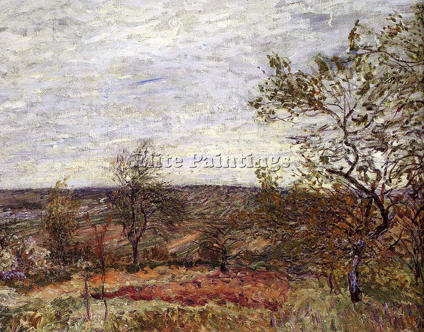 ALFRED SISLEY WINDY DAY AT VENEUX ARTIST PAINTING REPRODUCTION HANDMADE OIL DECO