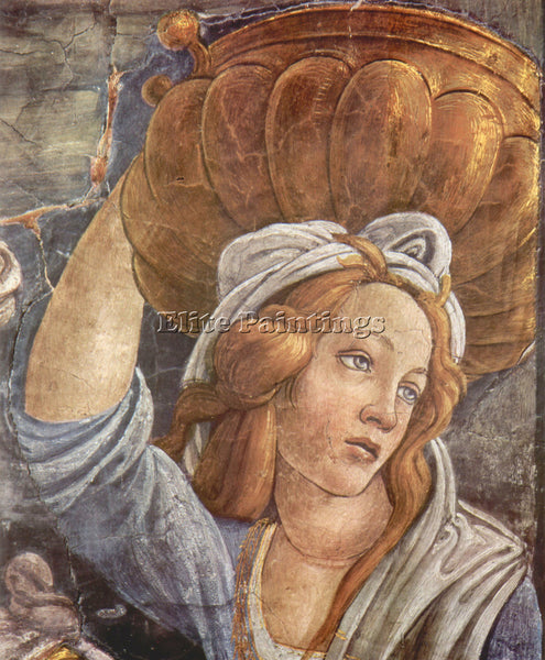 BOTTICELLI SISTINE CHAPEL THE YOUTH OF MOSES DETAIL 3 ARTIST PAINTING HANDMADE