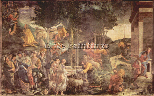 BOTTICELLI SISTINE CHAPEL THE YOUTH OF MOSES ARTIST PAINTING HANDMADE OIL CANVAS